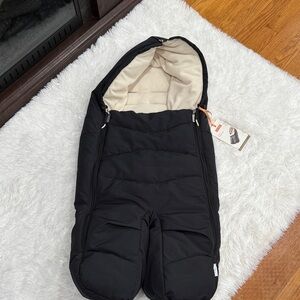 Cozy Black Baby Stroller Footmuff